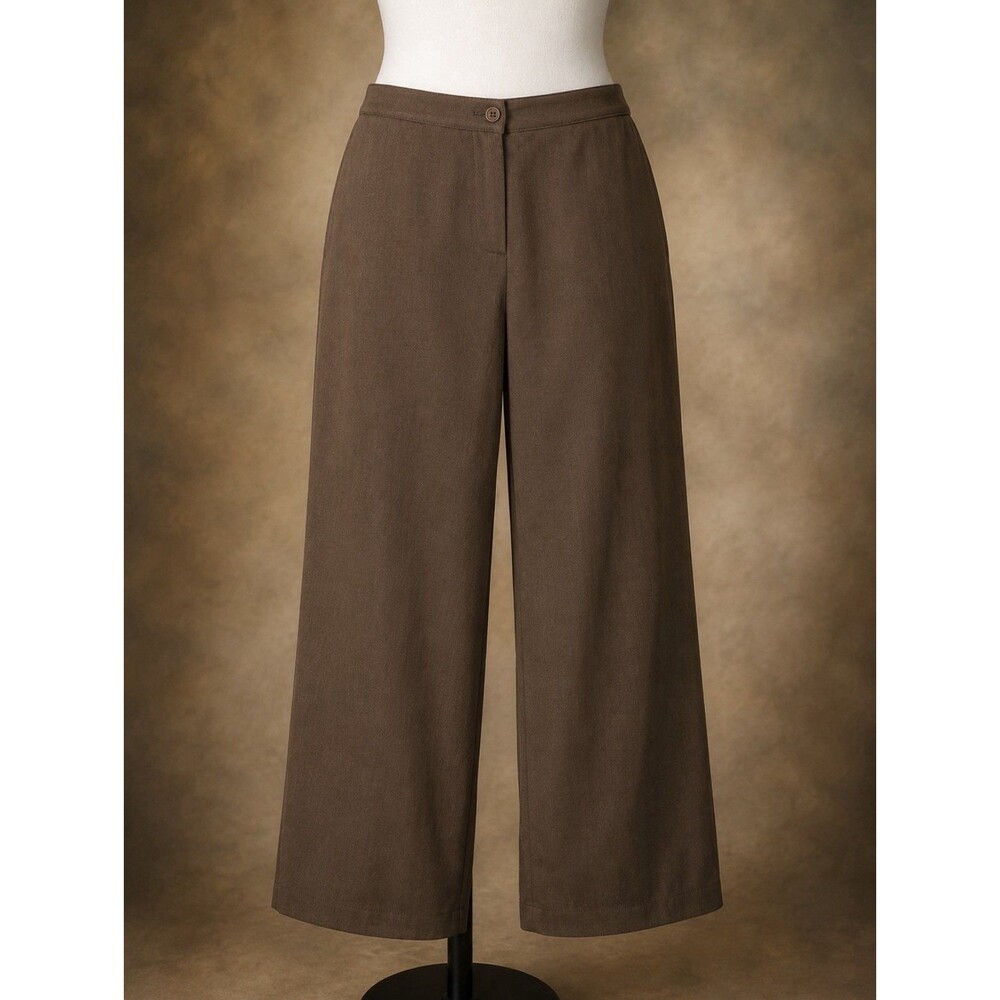 Kim Rogers Signature Size 12 Women’s Brown Wide Leg Dress Pants 31x27